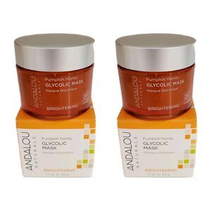 Andalou Pumpkin Honey Glycolic Brightening Mask 1.7oz LOT of 2 New in Box